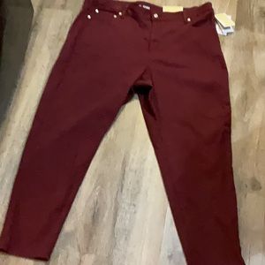 🔥HOT Item Alert Michael Kors Women’s Plus Merlot Jeans 20W NWT $98 LAST PAIR